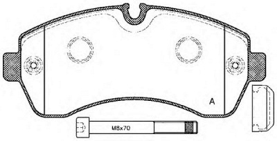 OPEN PARTS bpa124300 -  Комплект тормозных колодок, дисковый тормоз